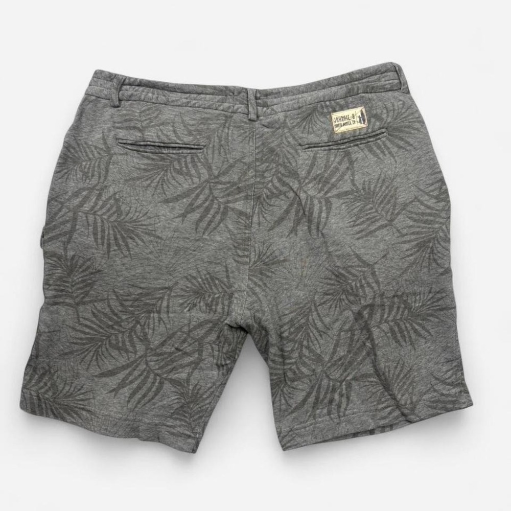 Johnnie-O Hangin' Out Shorts Mens Medium Gray Palm Print Drawstring Casual 0200 - Picture 3 of 5
